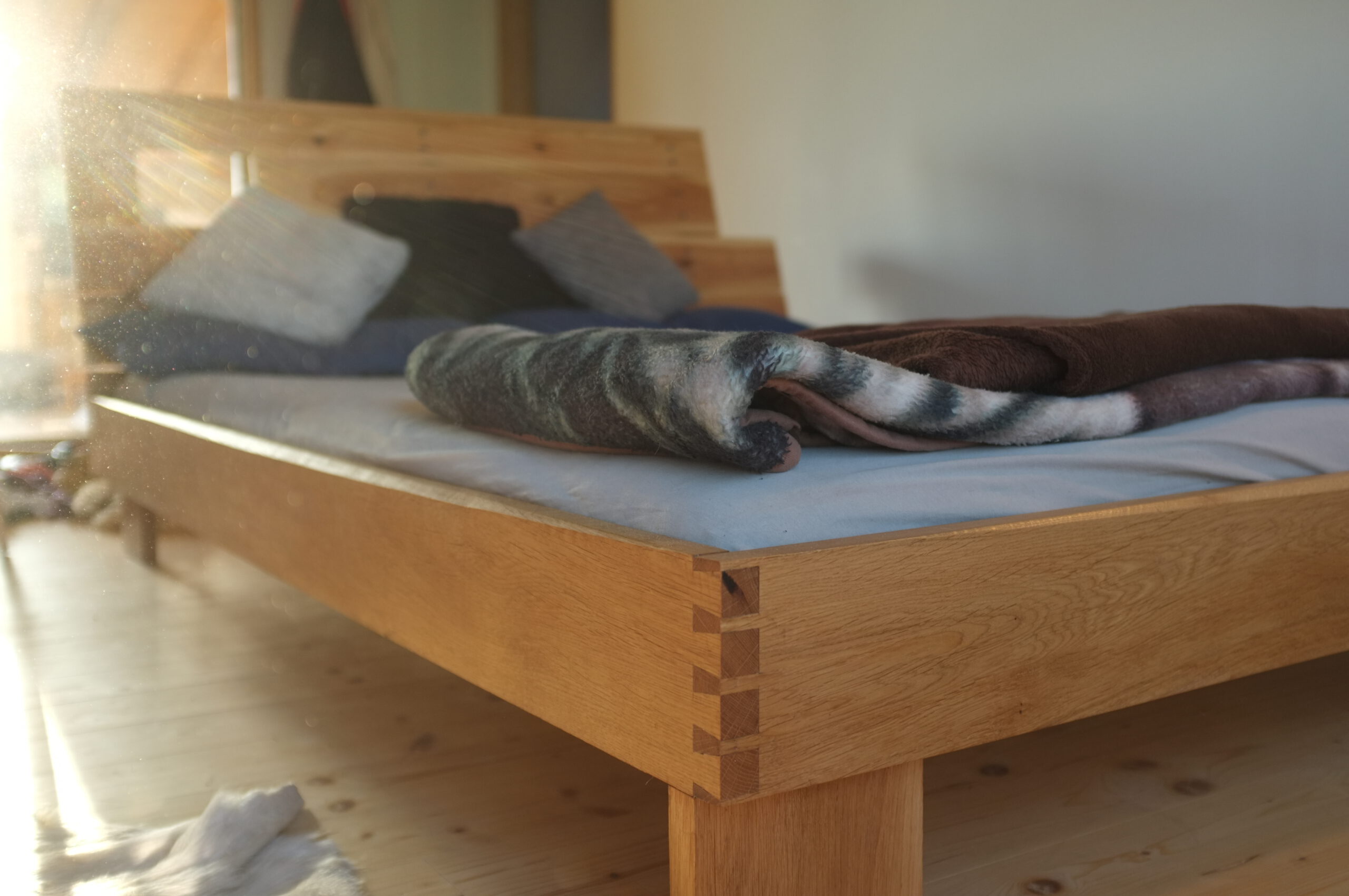 Read more about the article Dovetailed Oak Bed